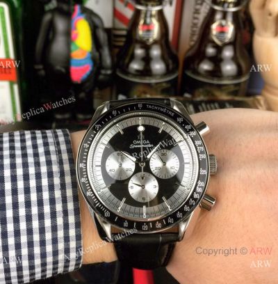 Replica Omega Speedmaster Chrono Watches SS Silver Dial 42mm